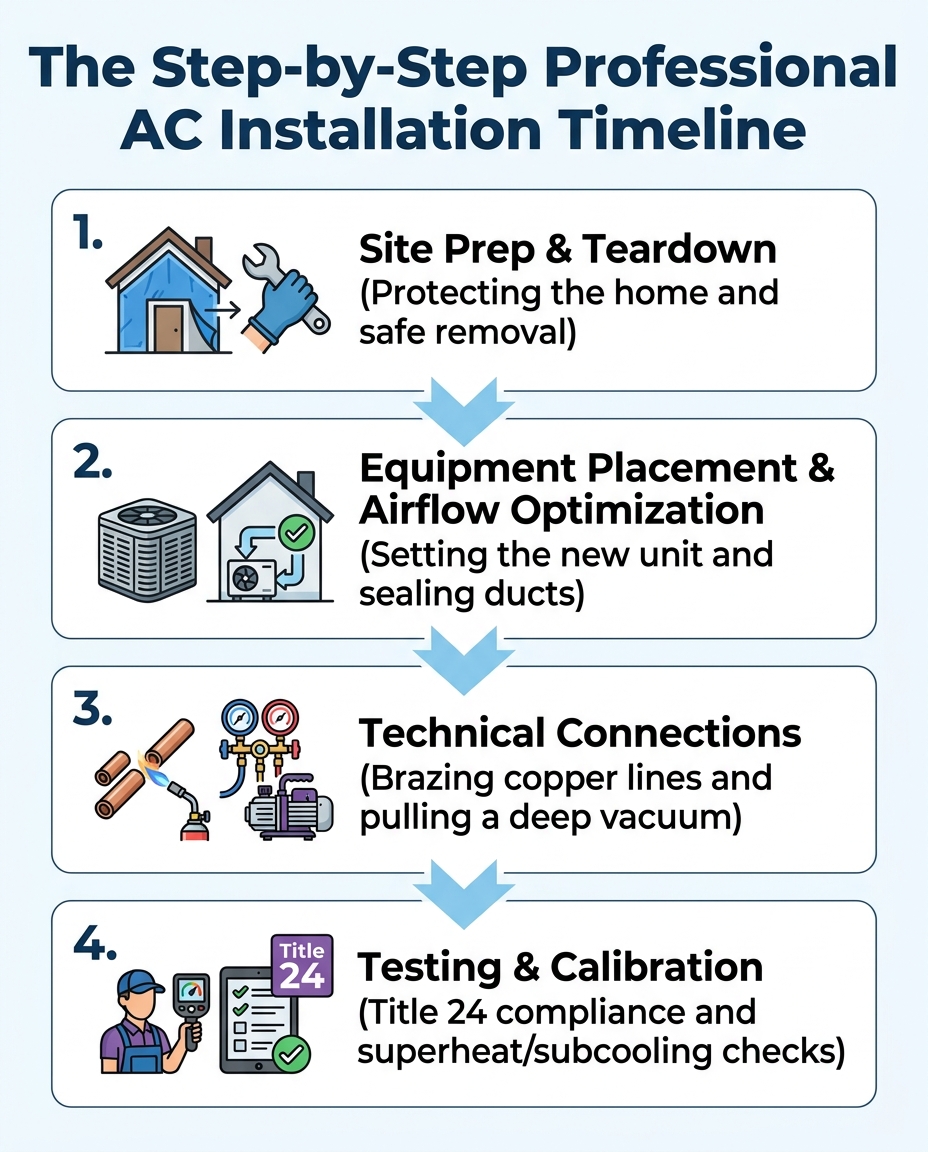 The Step-by-Step Professional AC Installation Timeline