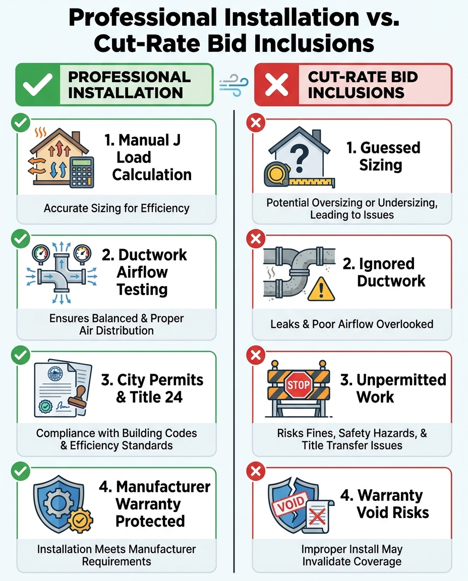 Professional Installation vs. Cut-Rate Bid Inclusions
