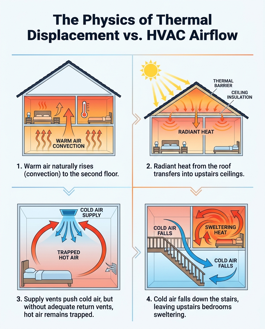 The Physics of Thermal Displacement vs. HVAC Airflow