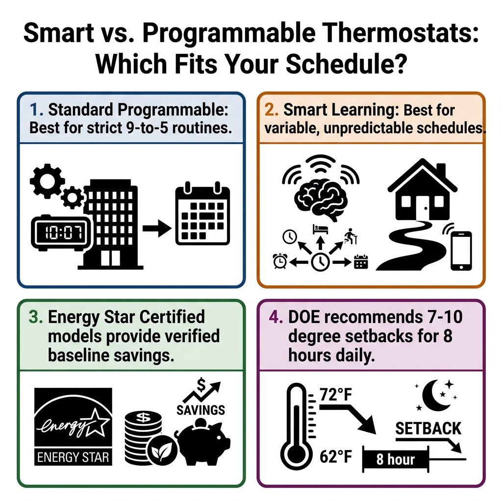 Smart vs. Programmable Thermostats: Which Fits Your Schedule?