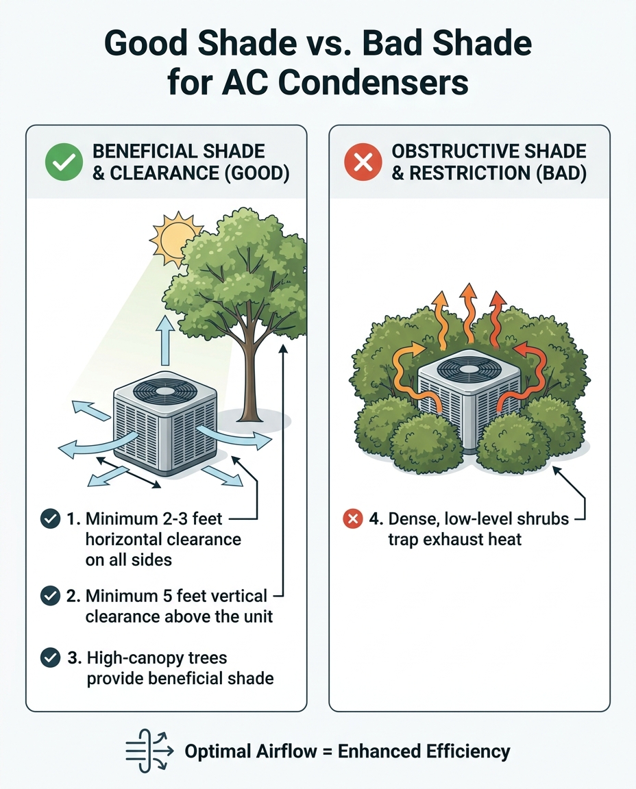 Good Shade vs. Bad Shade for AC Condensers