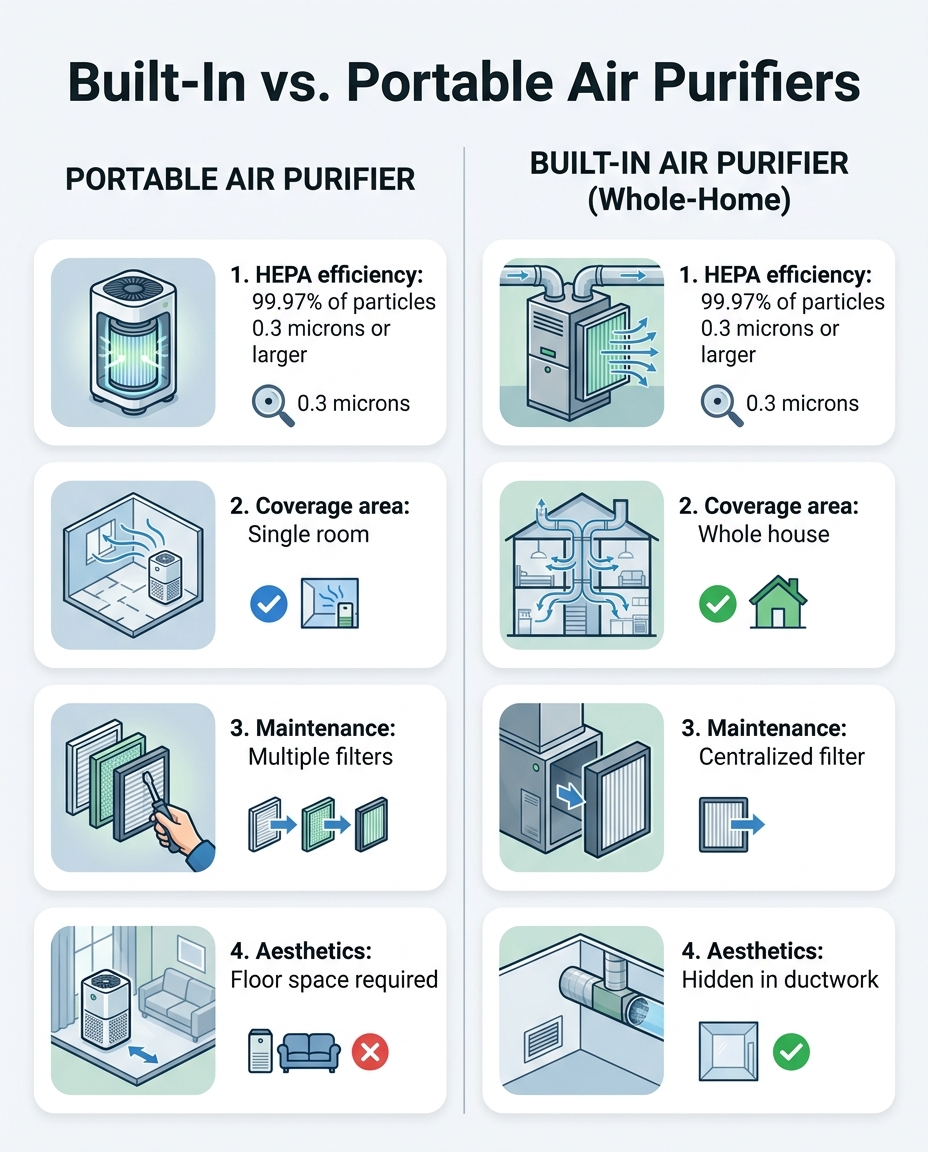 Built-In vs. Portable Air Purifiers