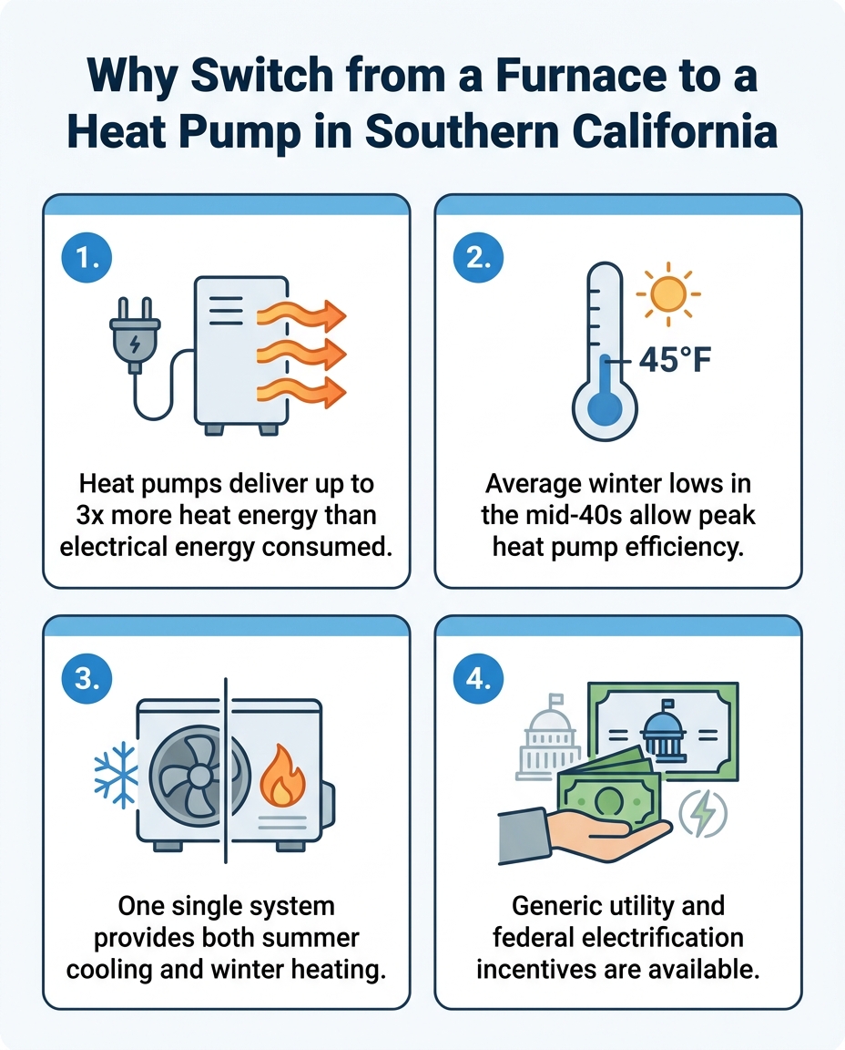 Why Switch from a Furnace to a Heat Pump in Southern California