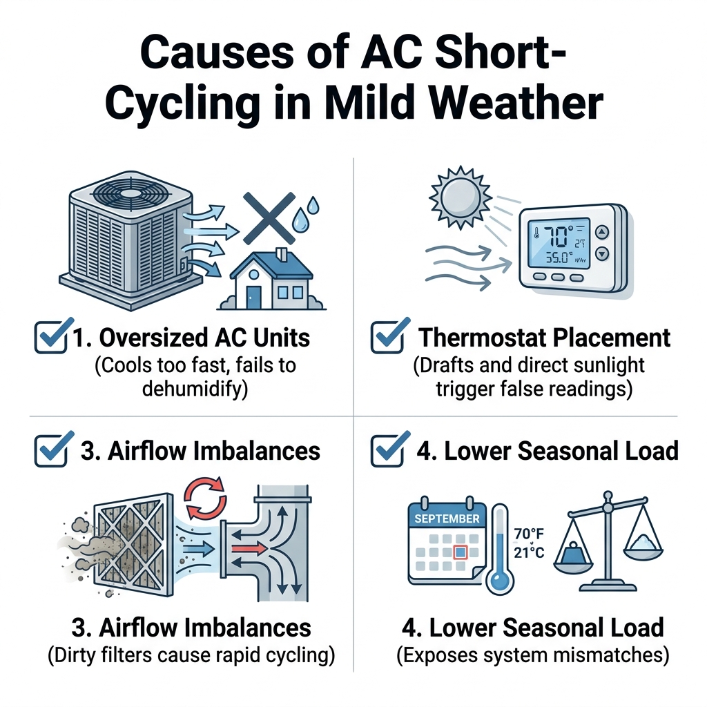 Causes of AC Short-Cycling in Mild Weather
