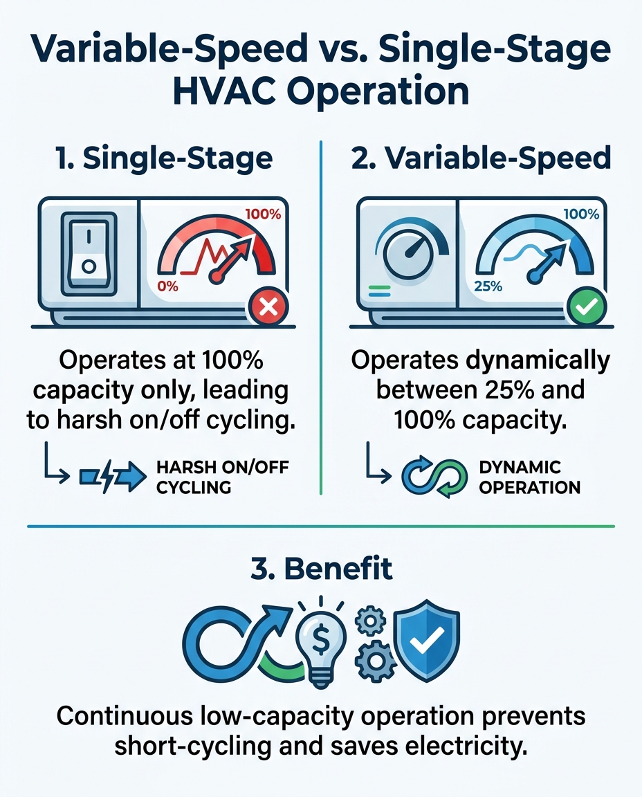 Variable-Speed vs. Single-Stage HVAC Operation