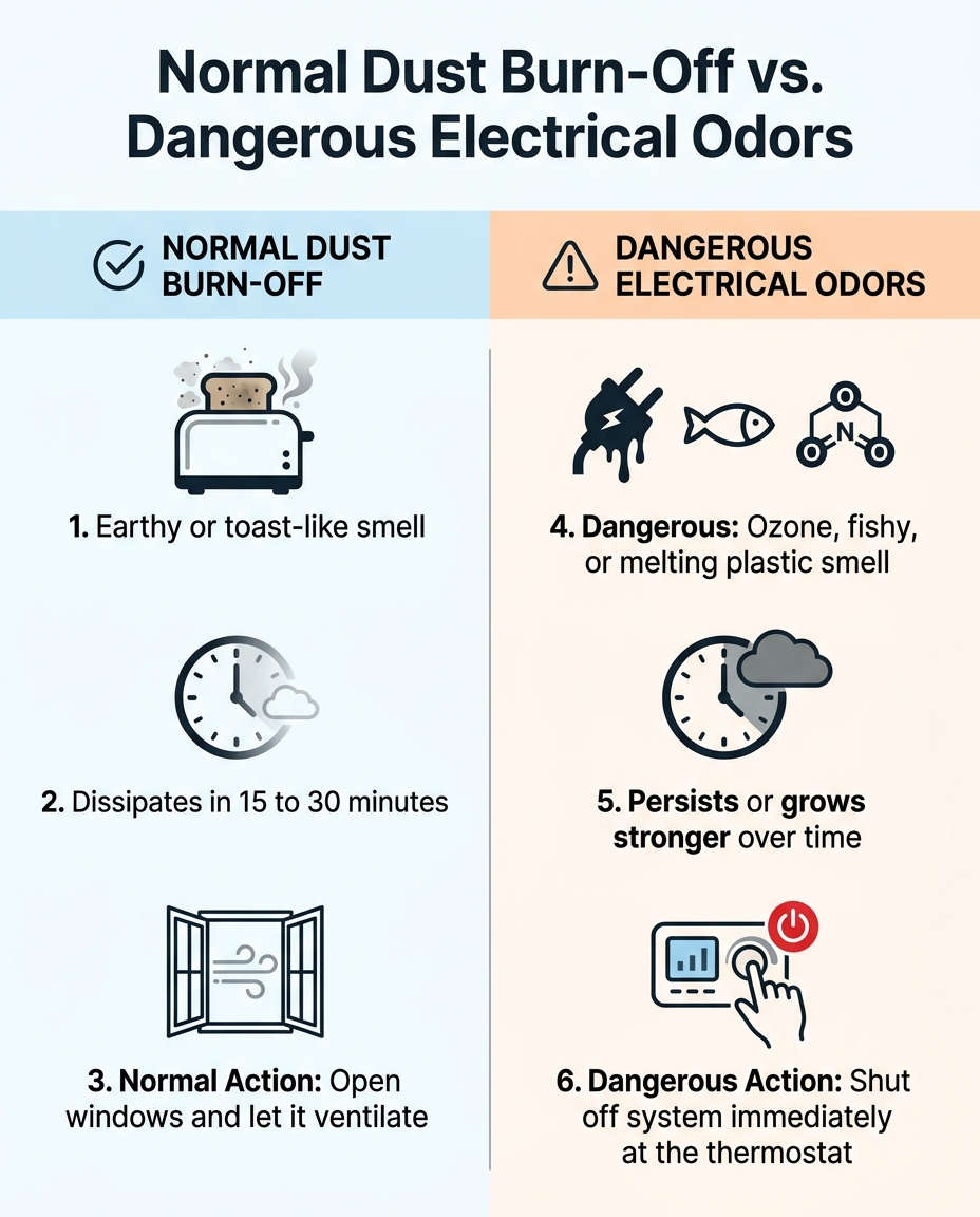Normal Dust Burn-Off vs. Dangerous Electrical Odors