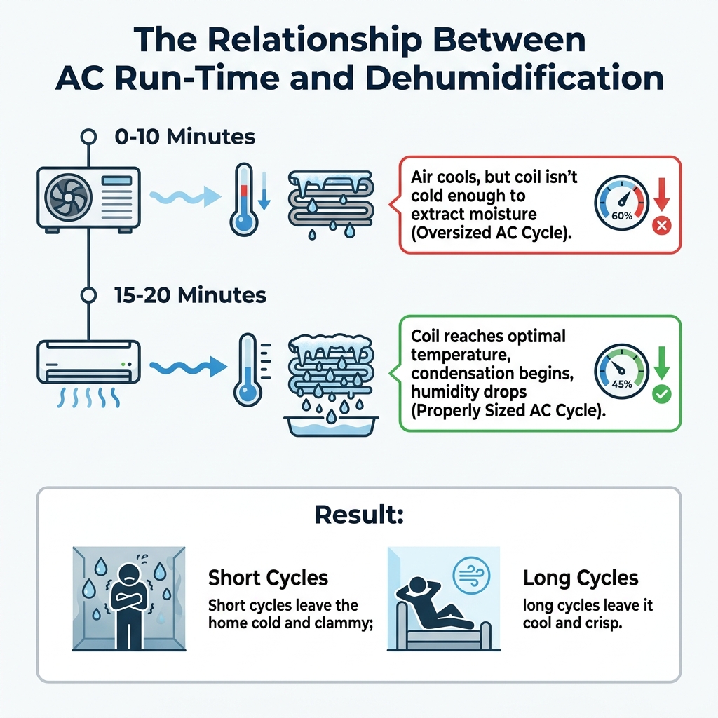 The Relationship Between AC Run-Time and Dehumidification