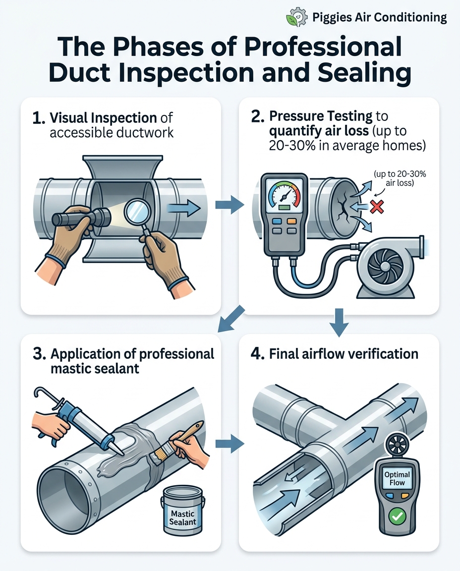 The Phases of Professional Duct Inspection and Sealing