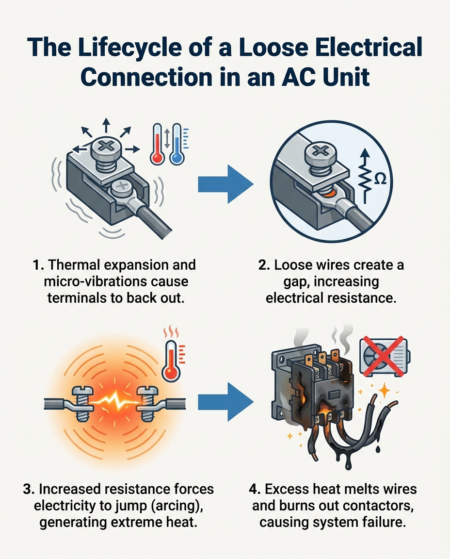 The Lifecycle of a Loose Electrical Connection in an AC Unit