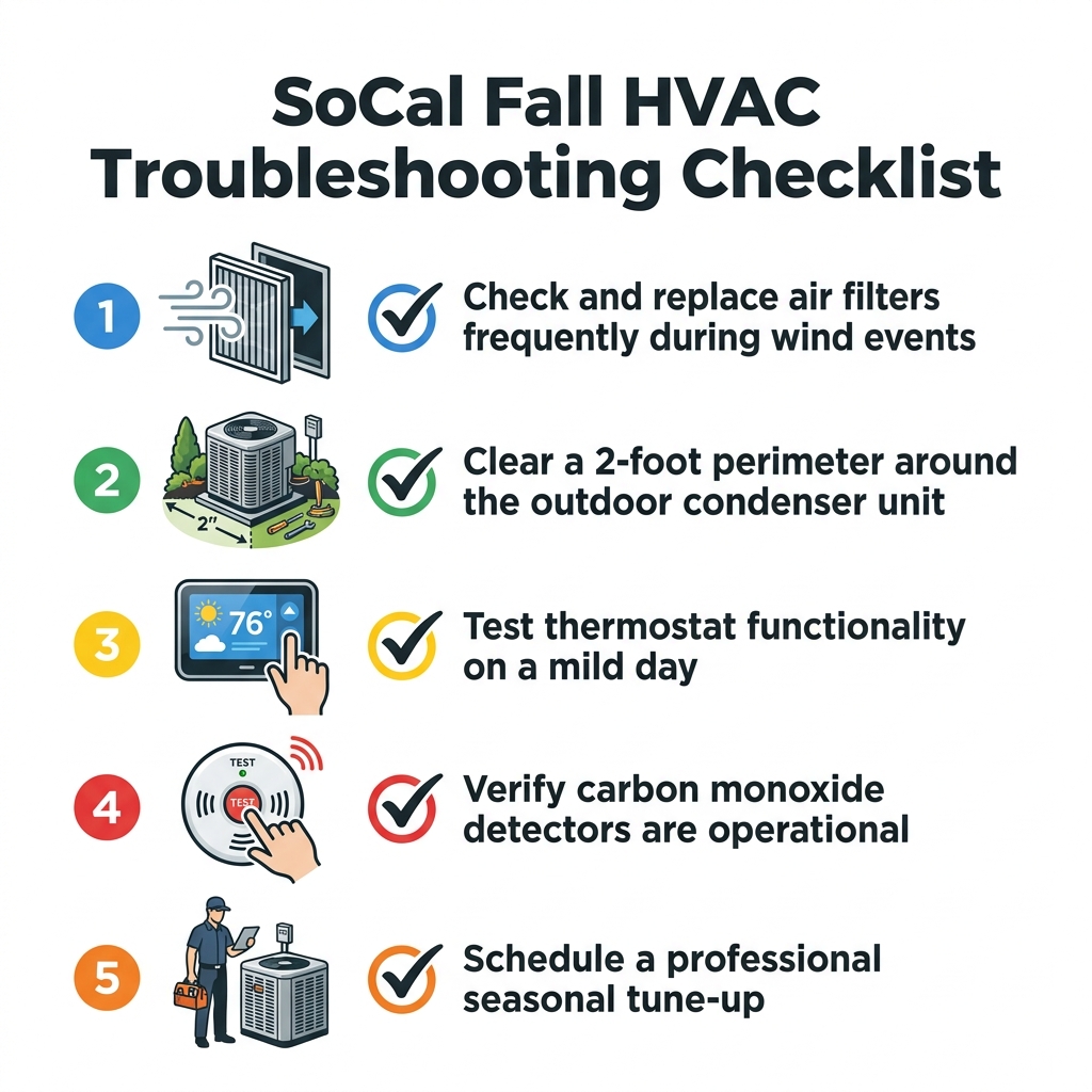 SoCal Fall HVAC Troubleshooting Checklist
