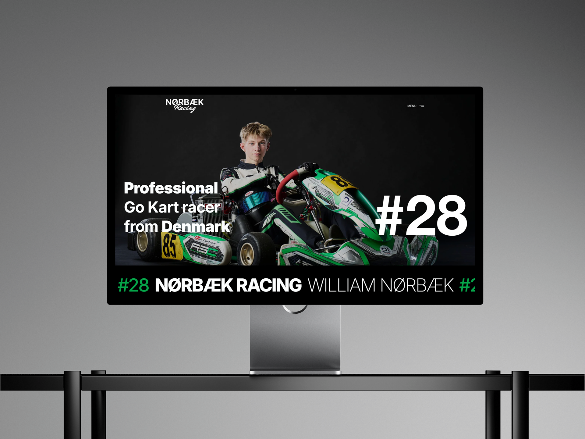 Nørbæk Racing website design screenshot 1 of 4