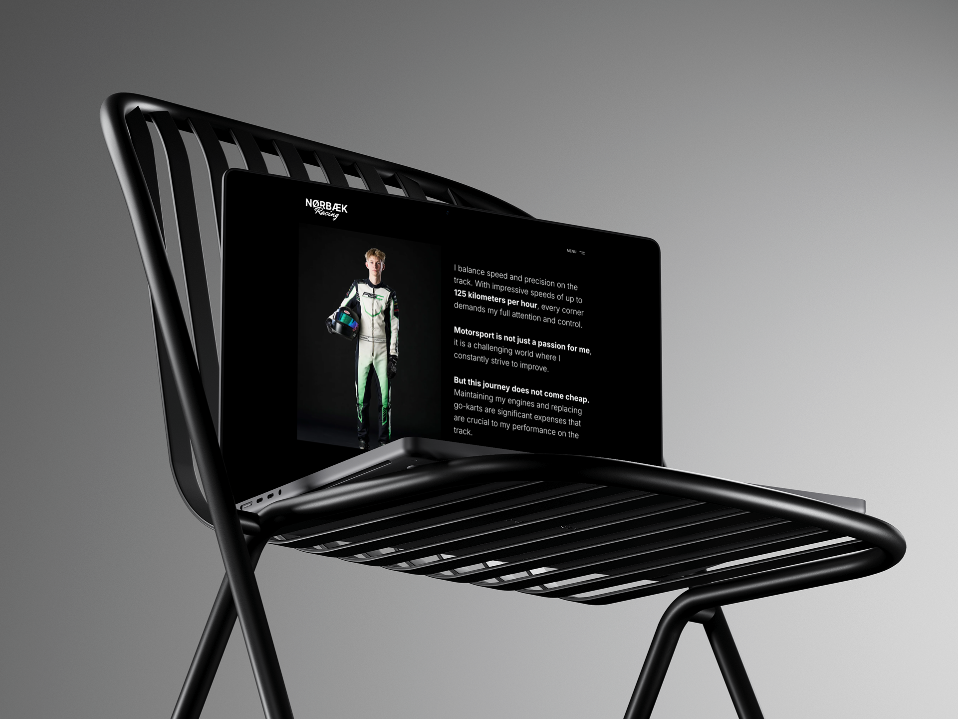 Nørbæk Racing website design screenshot 2 of 4