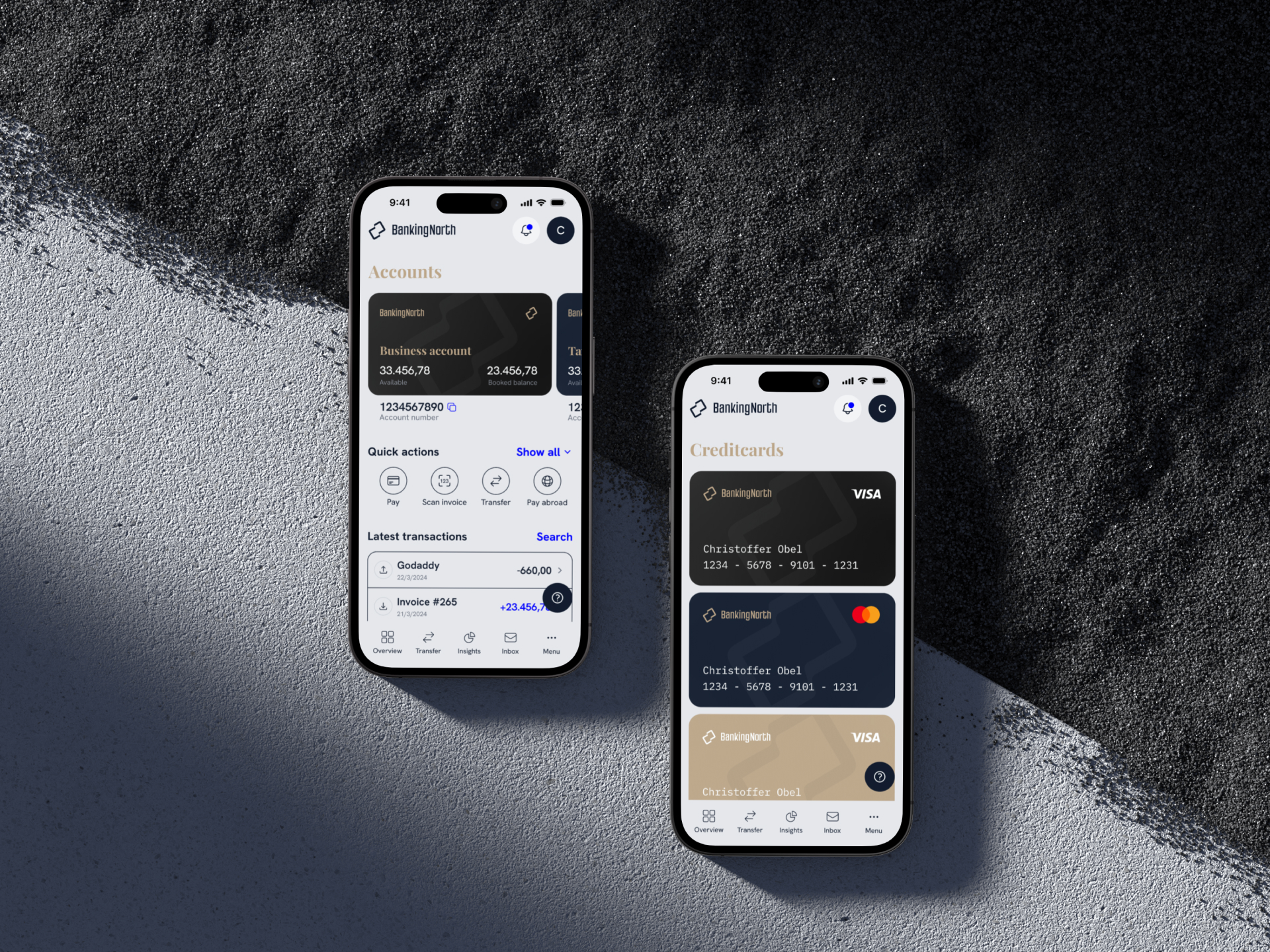 BankingNorth website design cover image, UI/UX redesign for NoveNorth ApS