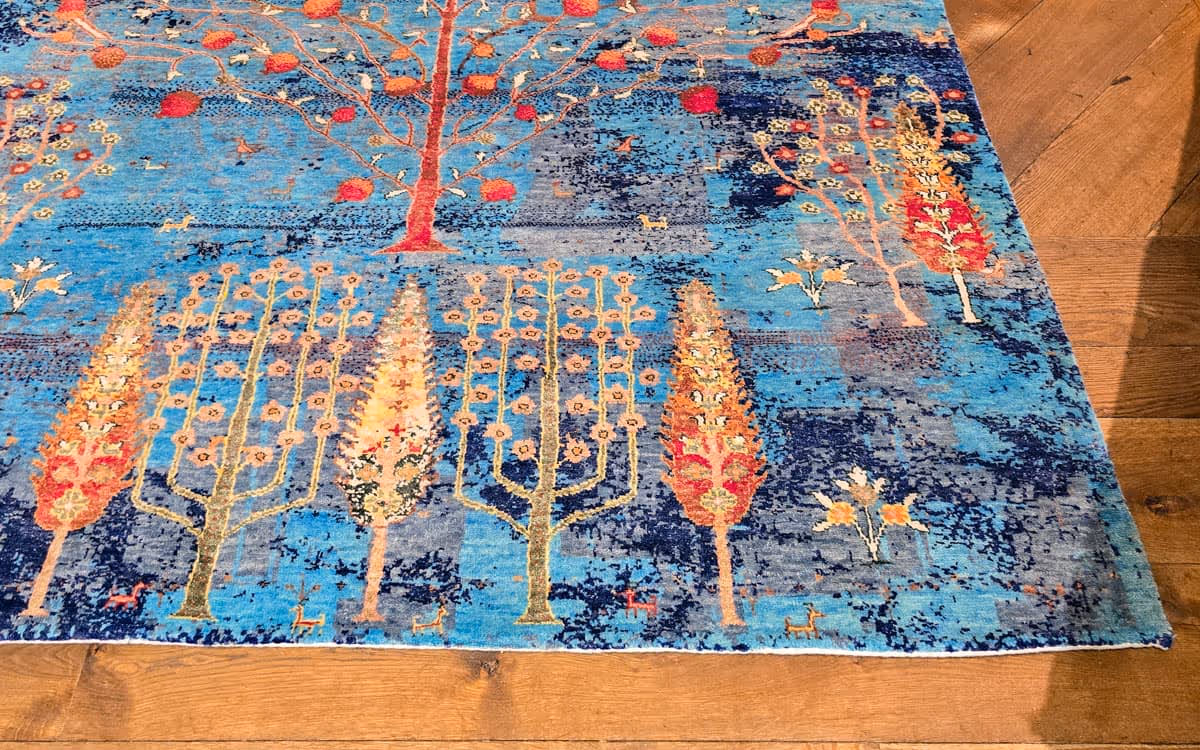 Blue modern Persian rug