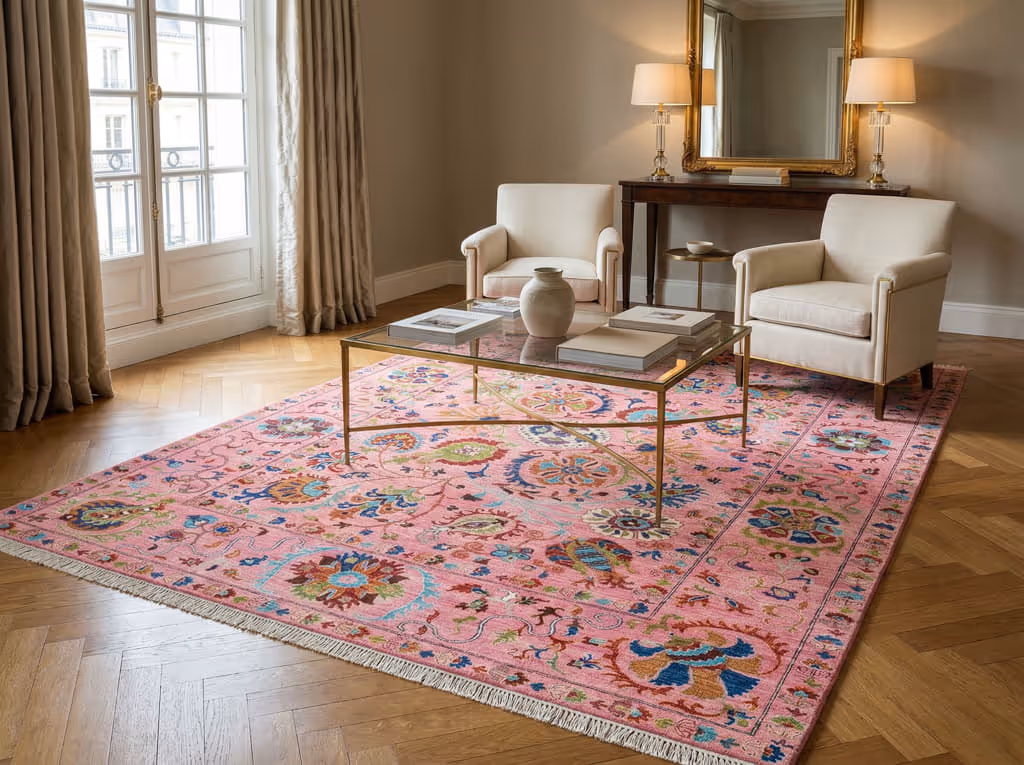 Suzani tapijt met kleurrijk borduurwerk uit Centraal-Azië