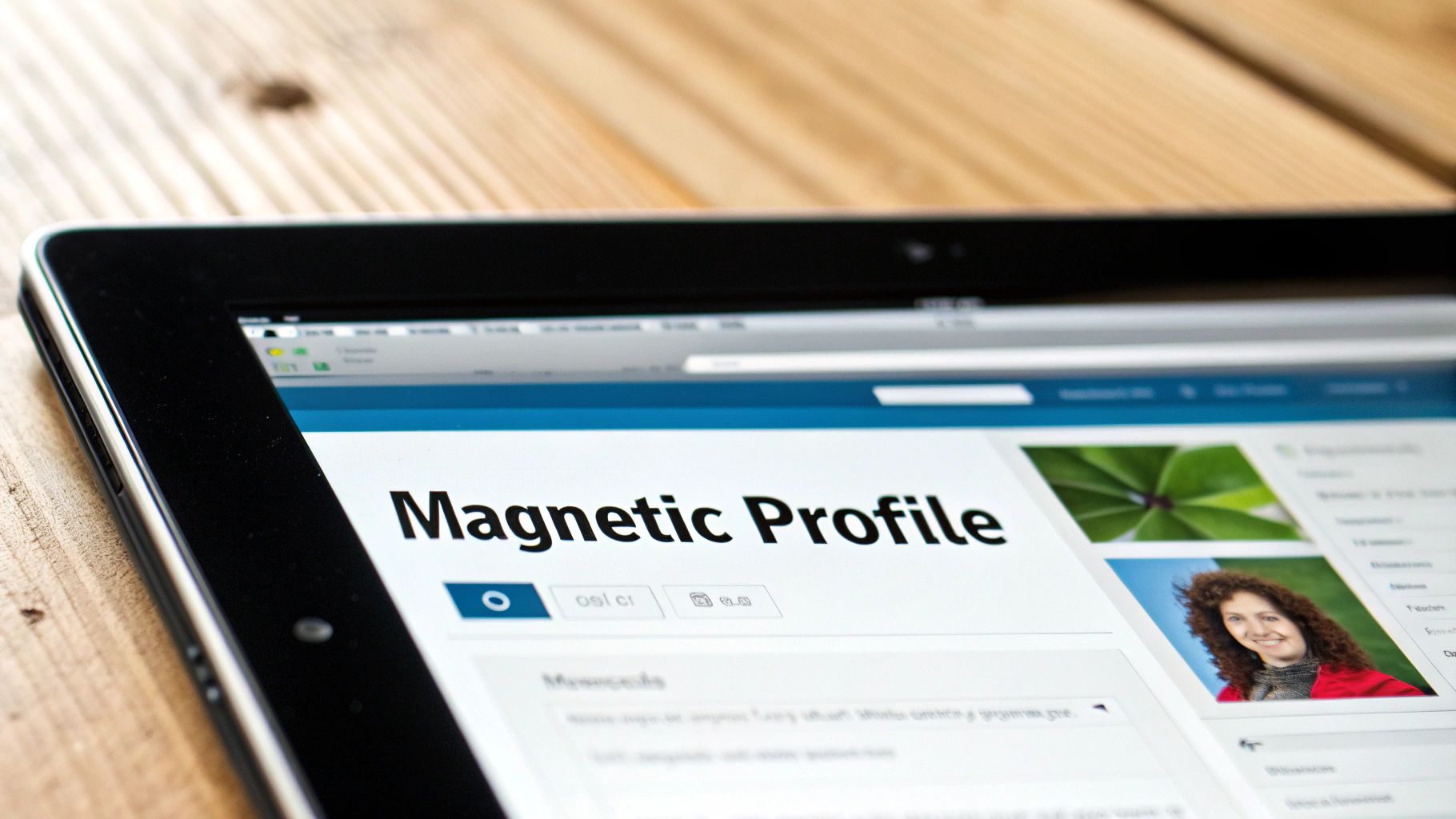 A magnifying glass icon over a network of professional profiles, symbolizing targeted search on LinkedIn.