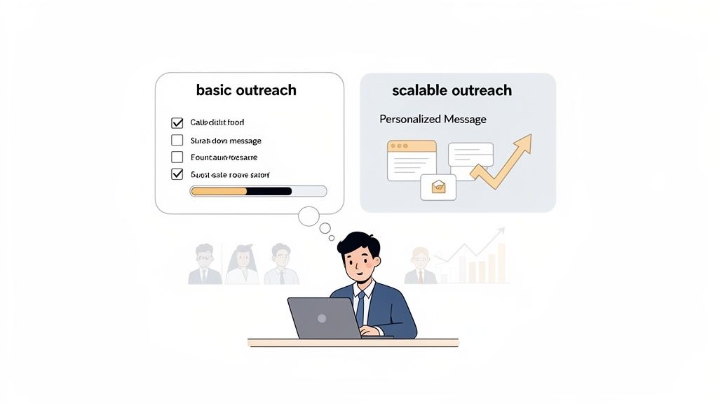 A person at a crossroads, representing the choice to switch from one software to another.