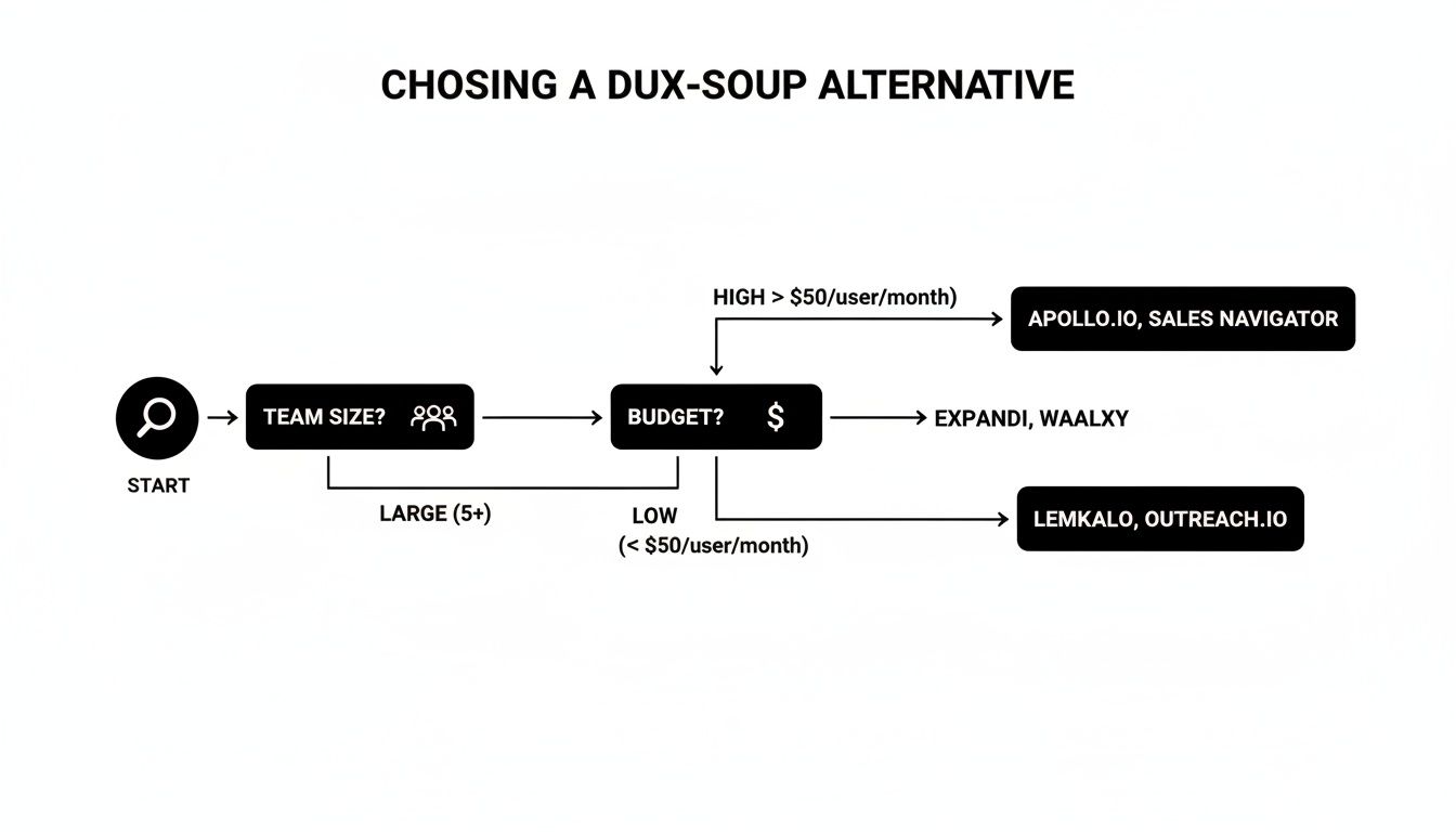 Infographic about dux-soup alternatives