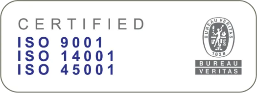 Certificación Bureau Veritas ISO 9001, ISO 14001 e ISO 45001