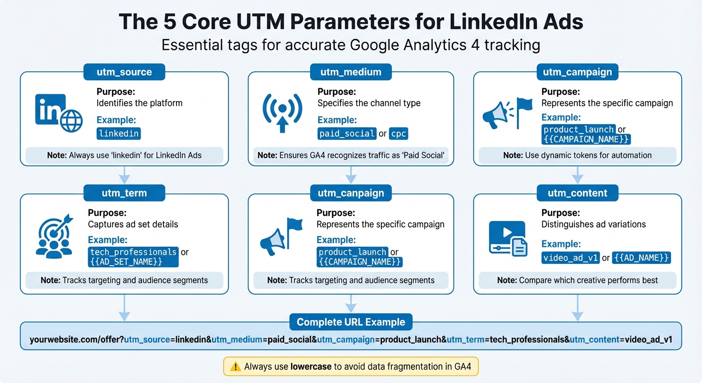 LinkedIn Ads UTM Parameters: 5 Core Parameters Explained