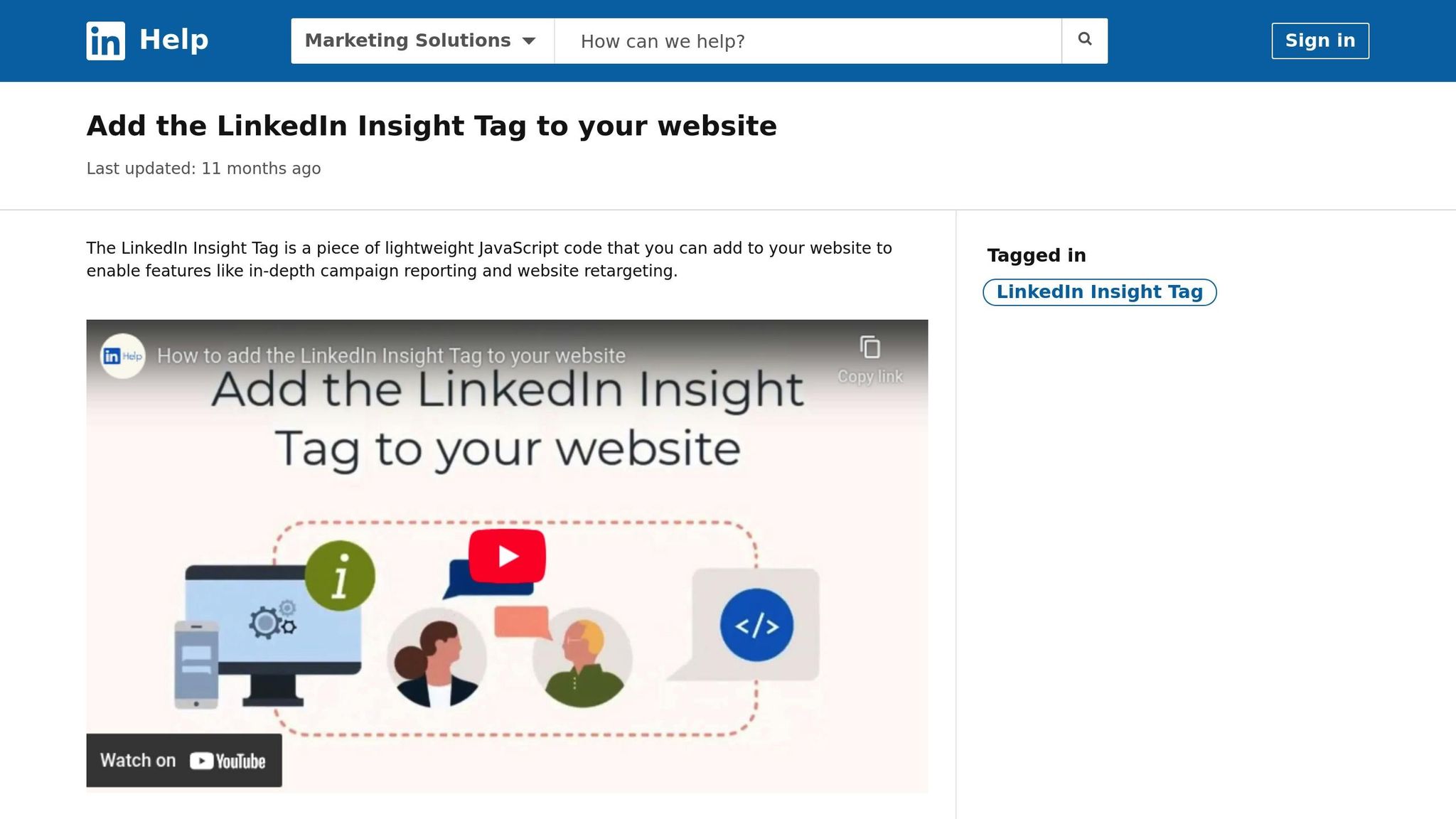 LinkedIn Insight Tag