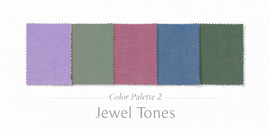 A 5 tone color palette based off Jewel Tones to inspire an outfit for your fall portrait session