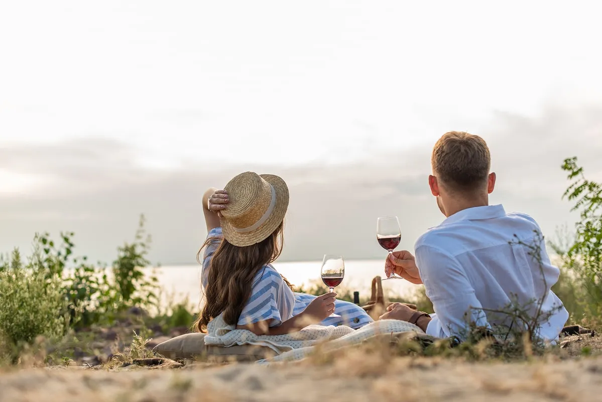 Picnic for honeymoon in Napa