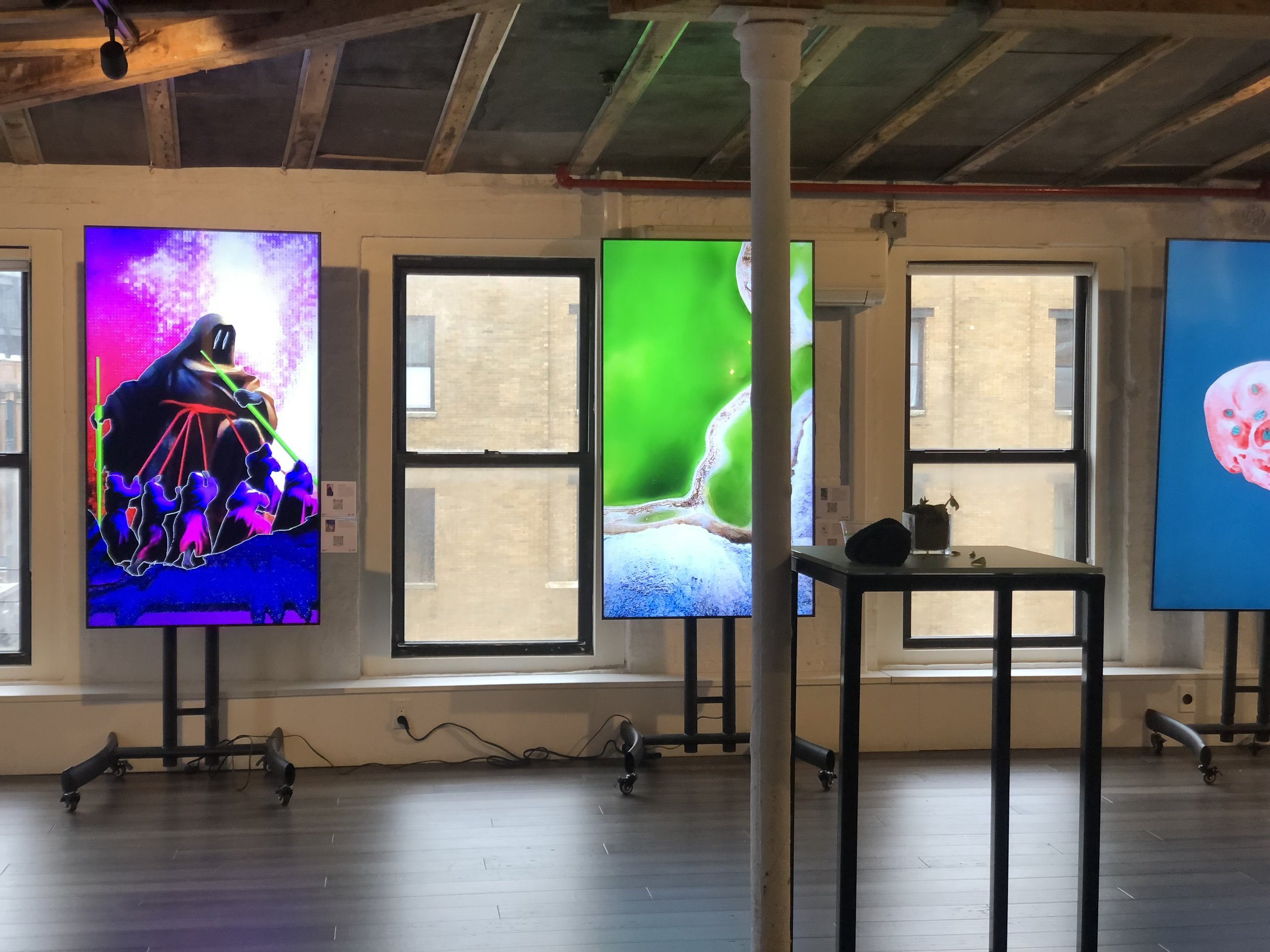 digital art display of nfts