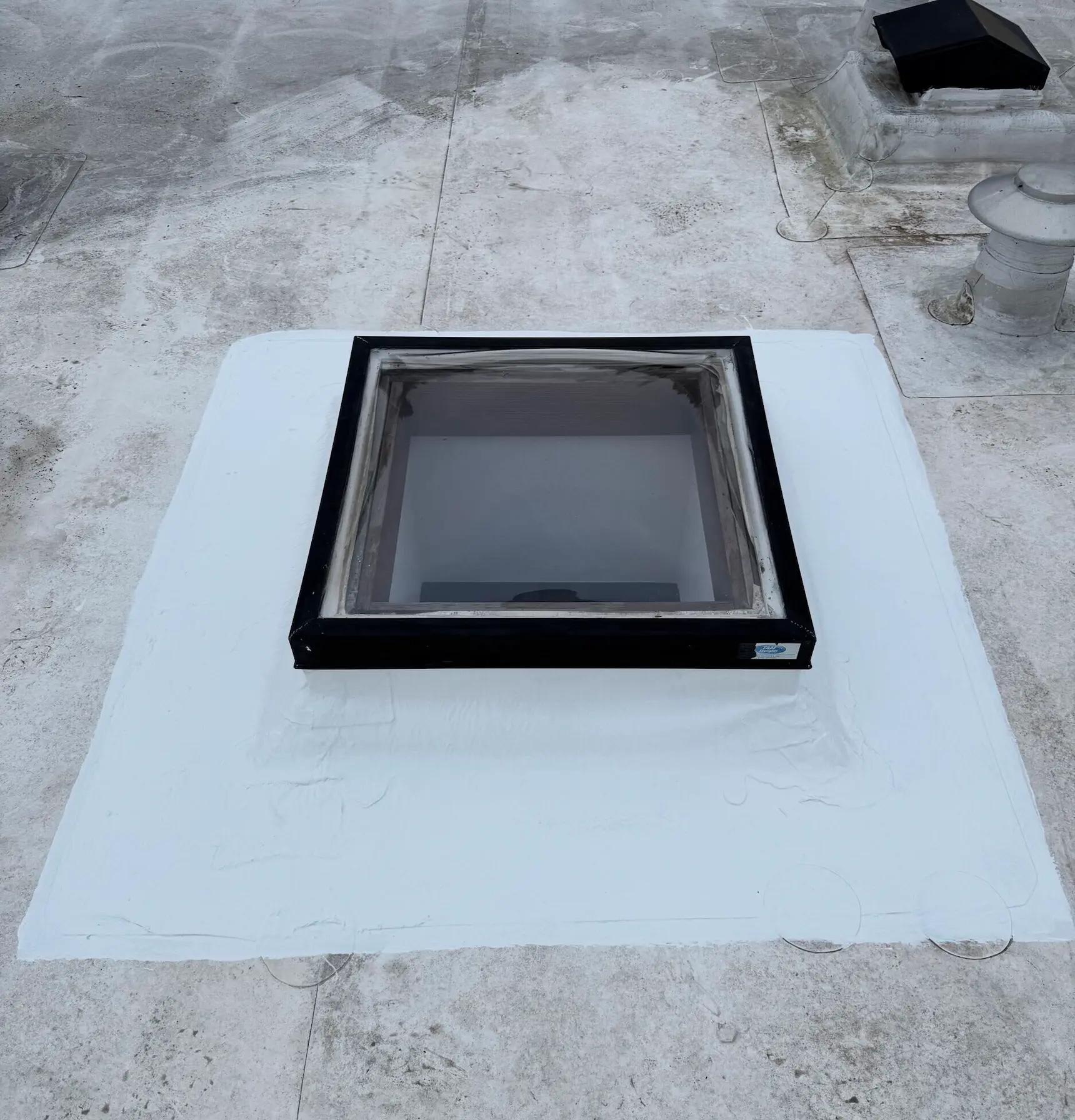 New skylighted installed and waterproofed by Flat Roof Pros.