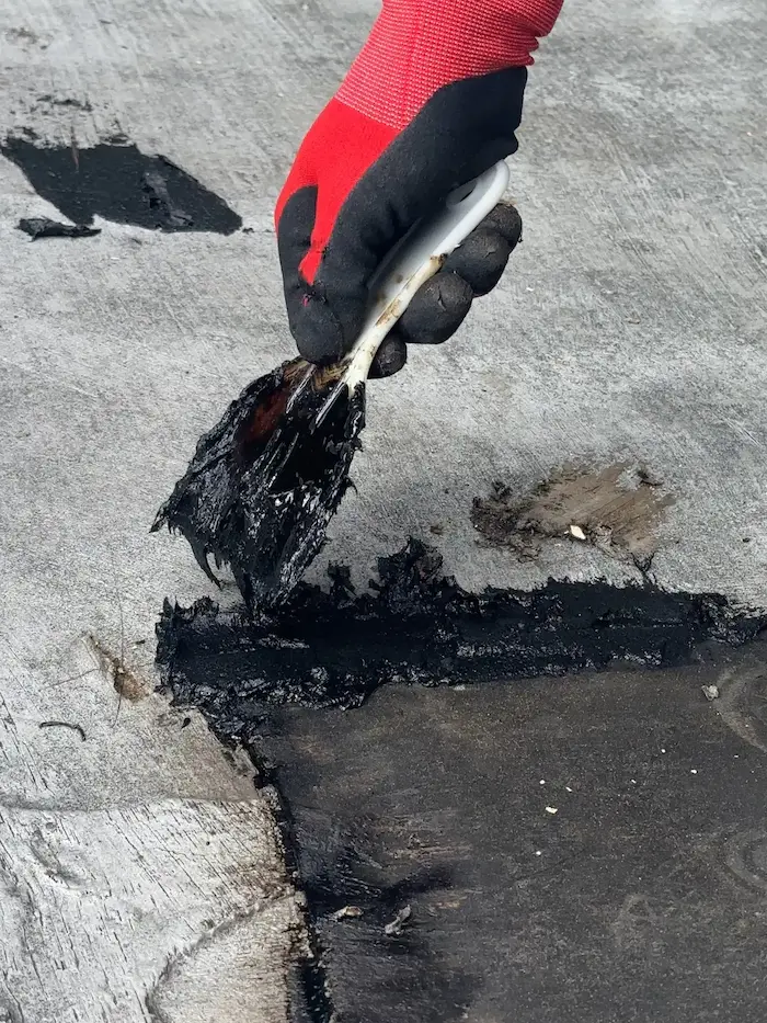 Wet Patching on flat roof.