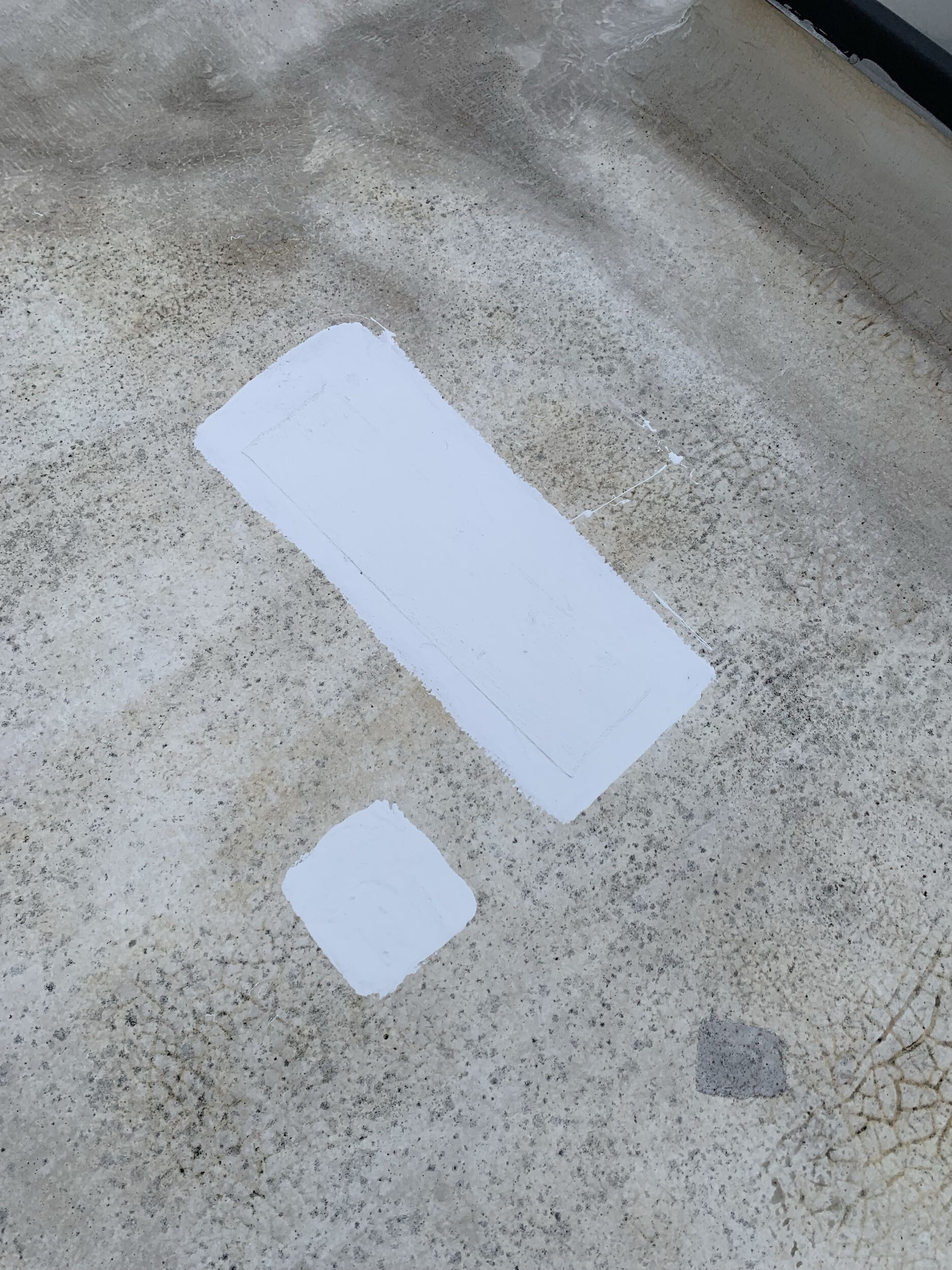 Commercial roof emergency containment area documented for a permanent follow-up repair