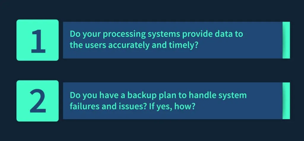 Processing integrity questions