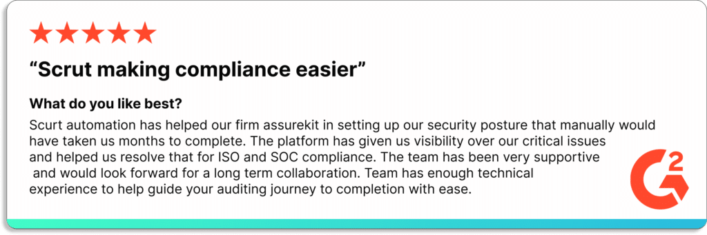 Scrut G2 review: Scrut making compliance easier