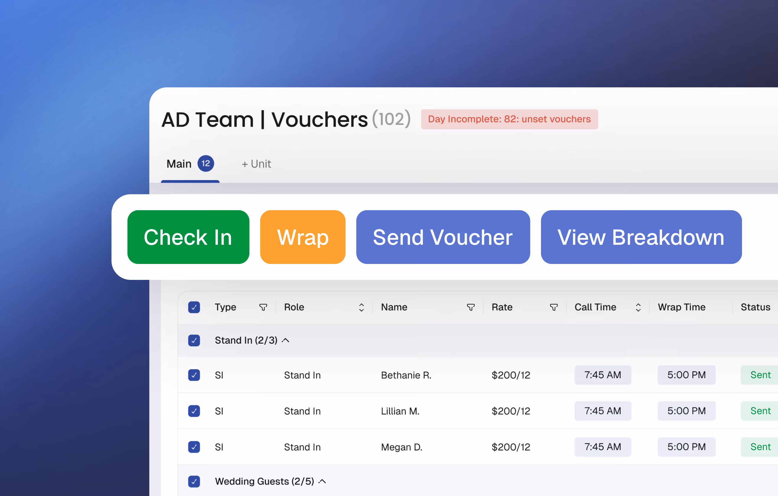 Connected vouchers + payroll