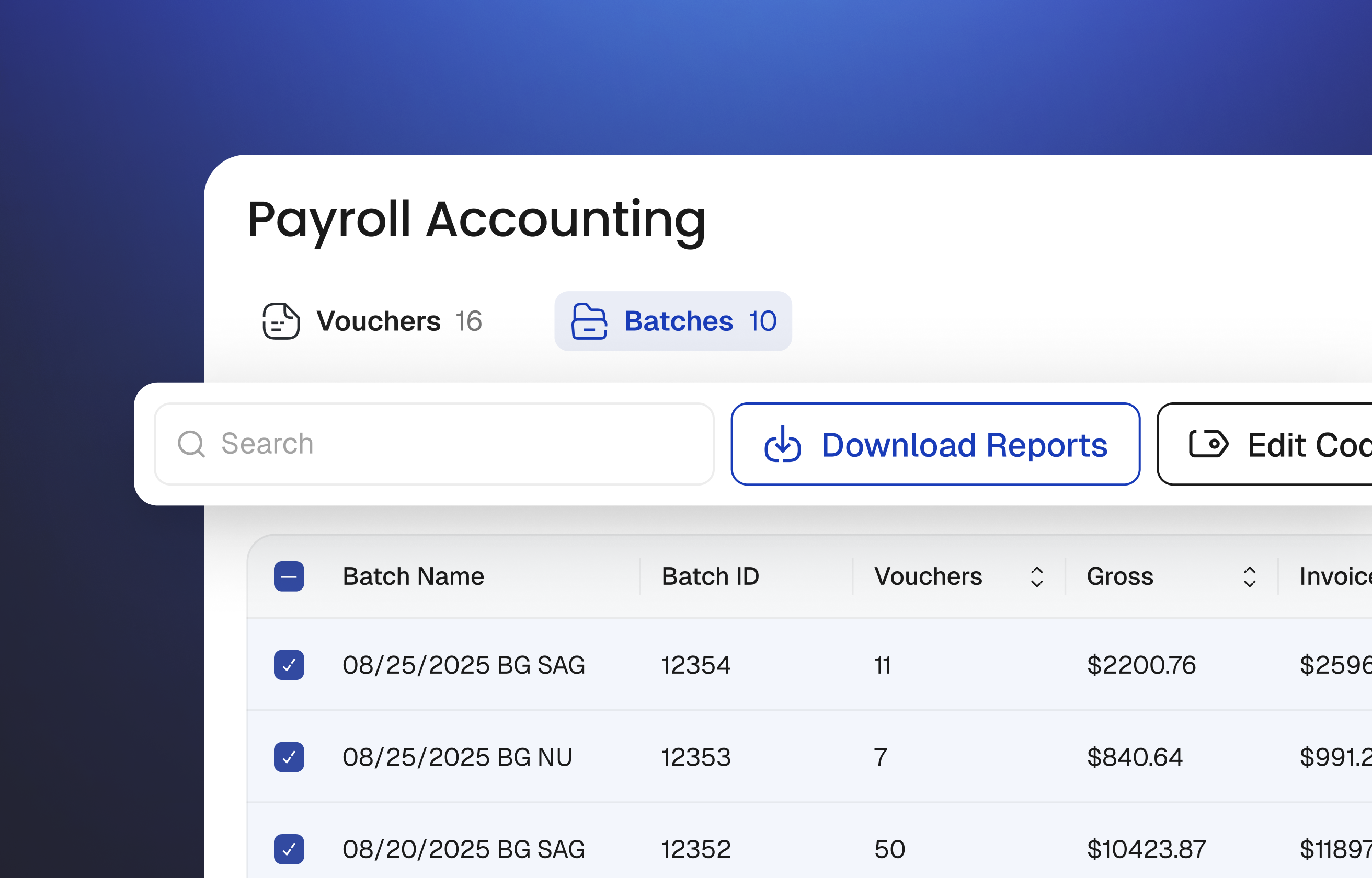 Instant payroll edits