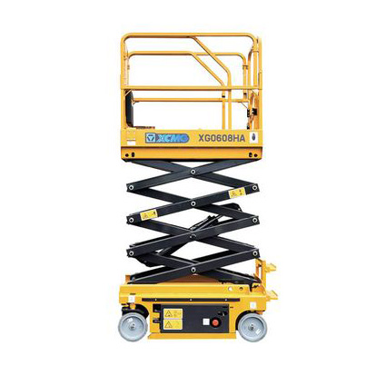 รถกระเช้าไฟฟ้า XCMG XG0608HA แบบกรรไกร ความสูงทำงาน 6.6 ม. รับน้ำหนัก 200 กก. แบตเตอรี่ตะกั่วกรด
