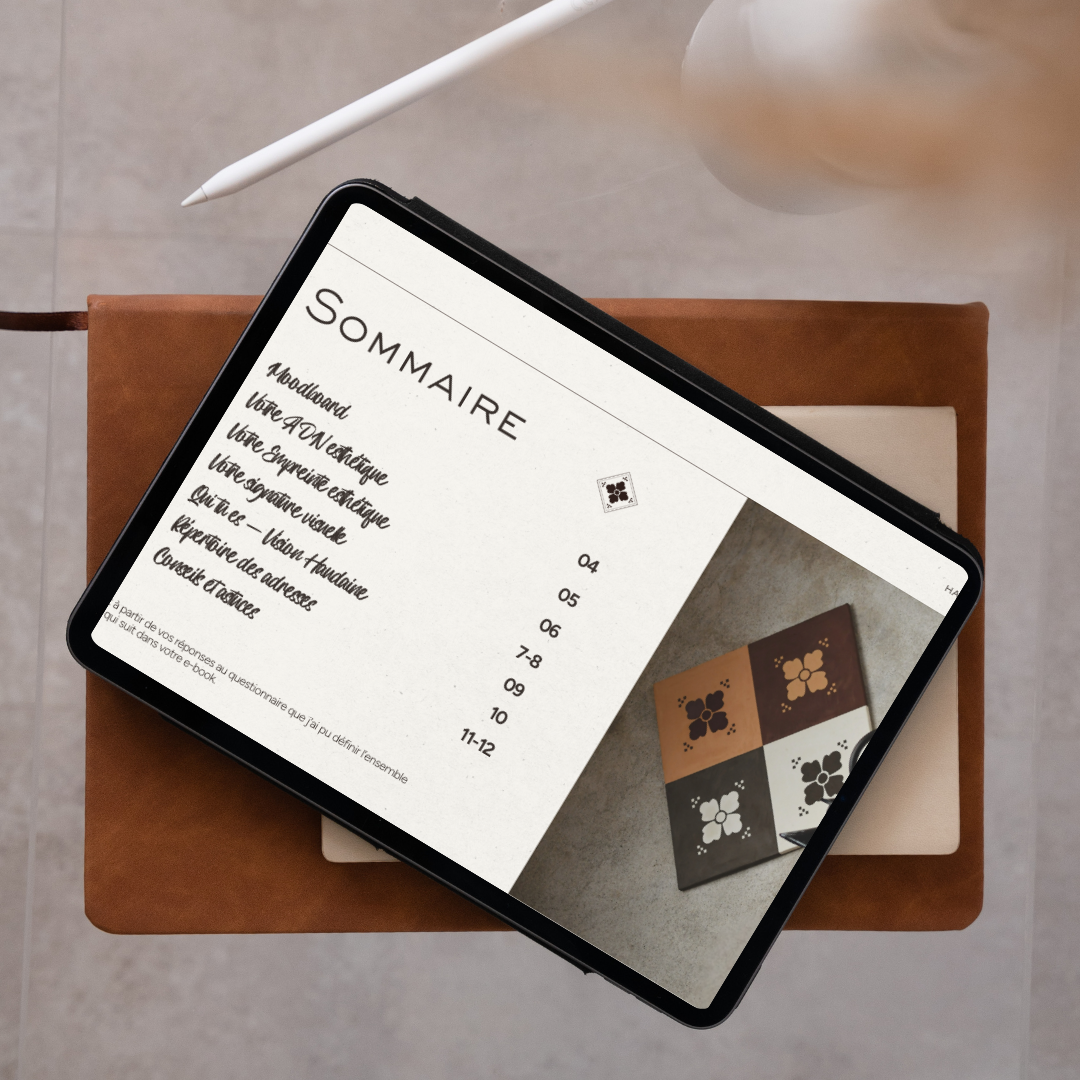 Tablette + sommaire Ebook