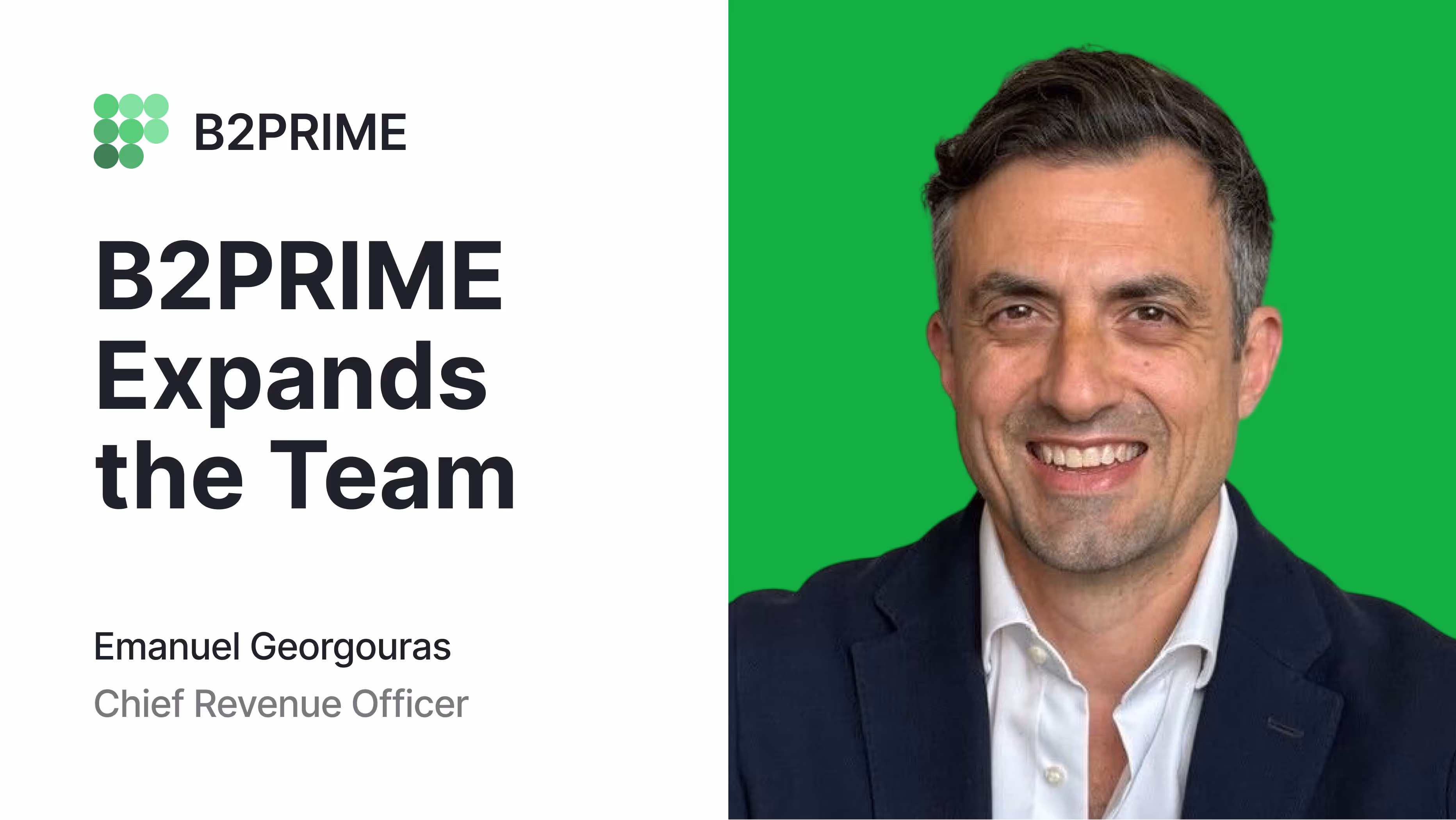 B2PRIME Welcomes Emanuel Georgouras as Chief Revenue Officer to Drive Institutional Growth and Revenue Strategy