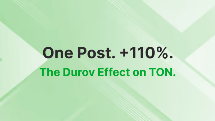 Una publicación. +110%. El efecto Durov en TON.