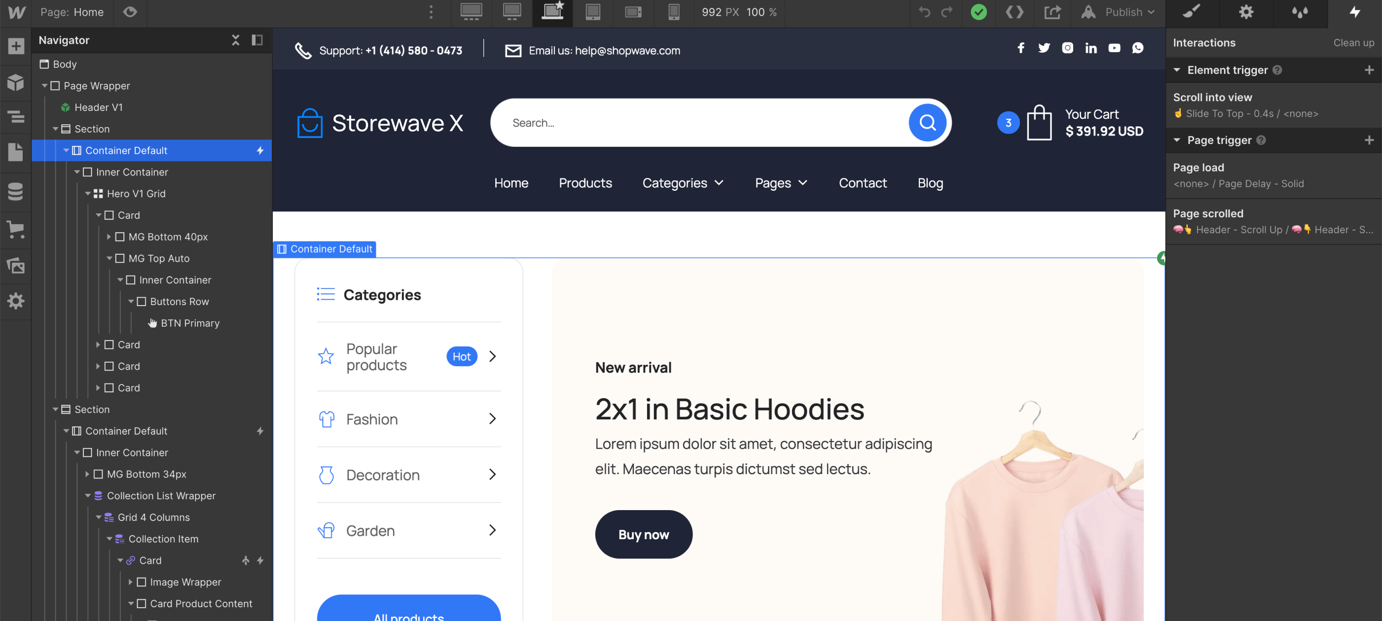 Animations - Shopwave X Webflow Template