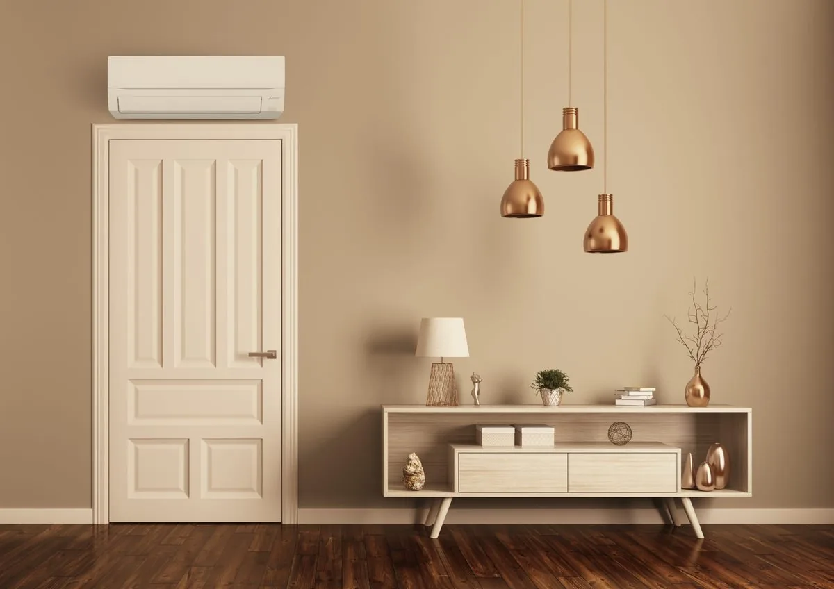 Mitsubishi Electric FT ilmalämpöpumppu oven yläpuolella