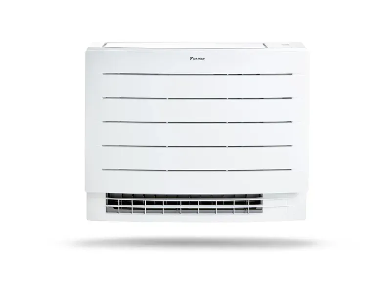 Daikin-lattiakonsolin mallisarjakuva; kokoversio tarkistetaan tyyppikilvestä.