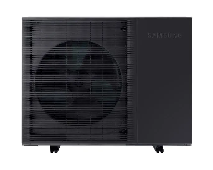 Samsung EHS Mono HT Quiet R32 – valmistajan mallisarjakuva; kuvassa AE080BXYDEG/EU (8 kW).