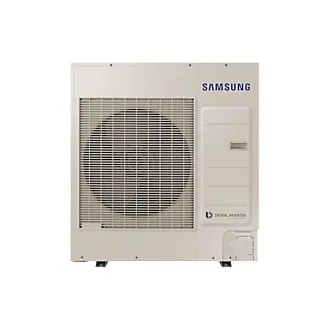 Samsung EHS Split R32 RX – valmistajan ulkoyksikön mallisarjakuva, kuvassa AE090RXEDEG/EU. Kokoversio voi poiketa.