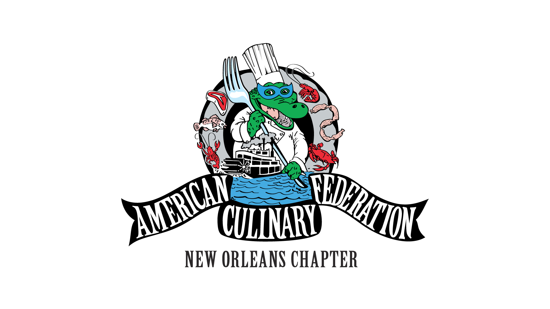The American Culinary Federation New Orleans Chapter logo on a white background.