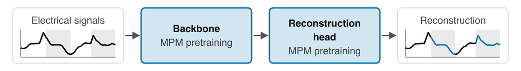 Masked-patch pretraining figure