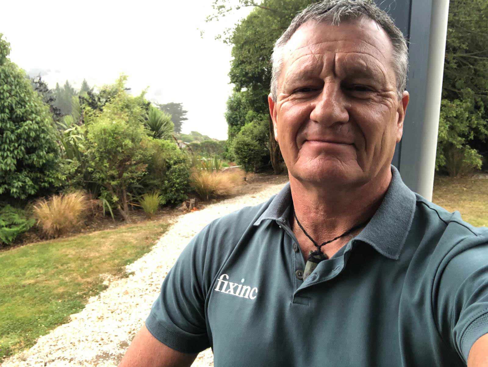 Brad Law in Fixinc uniform