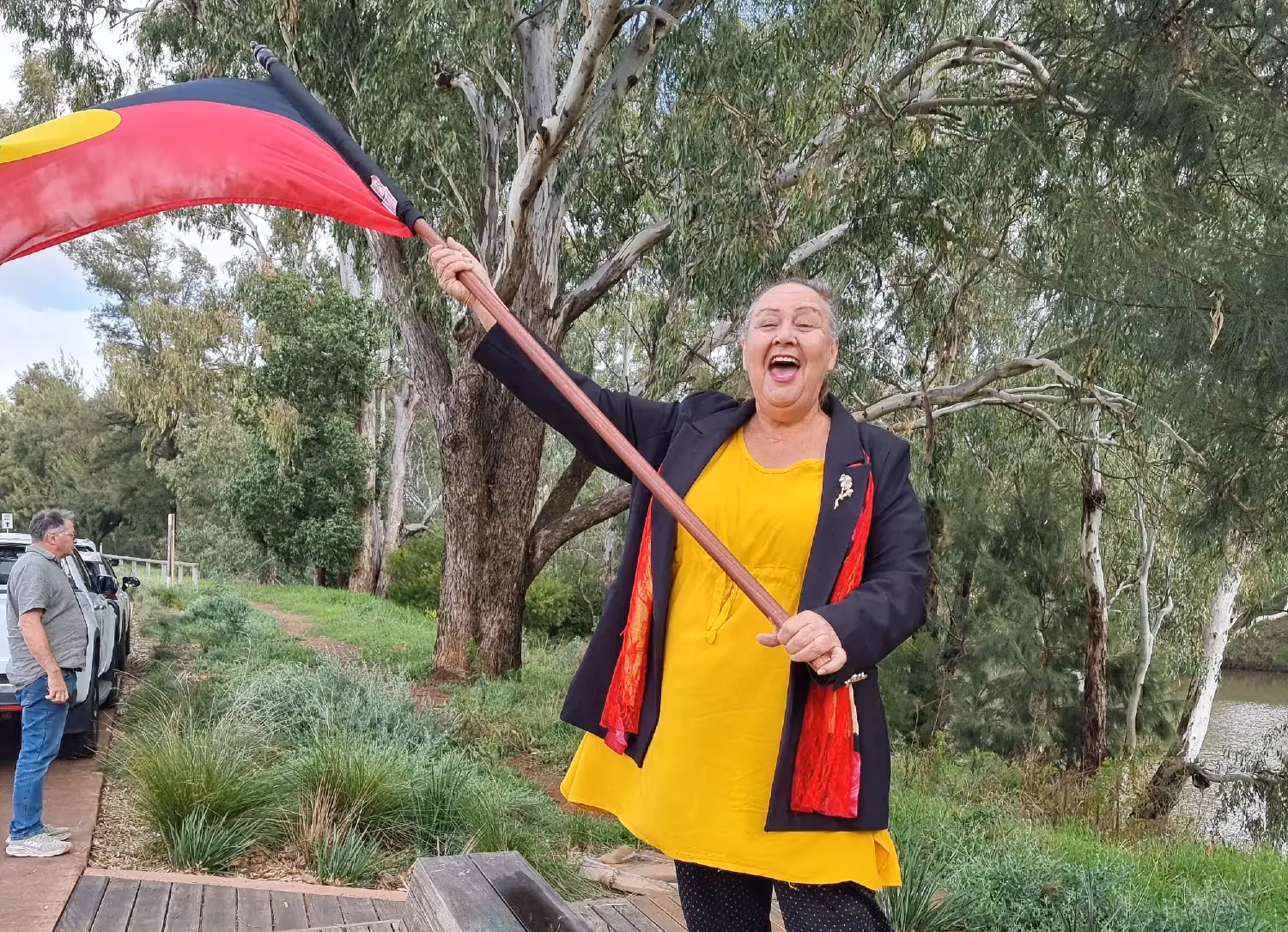 Isabel at the Aboriginal Water Entitlements Program in Dubbo, May 2025 (photo credit: Karen Keed).