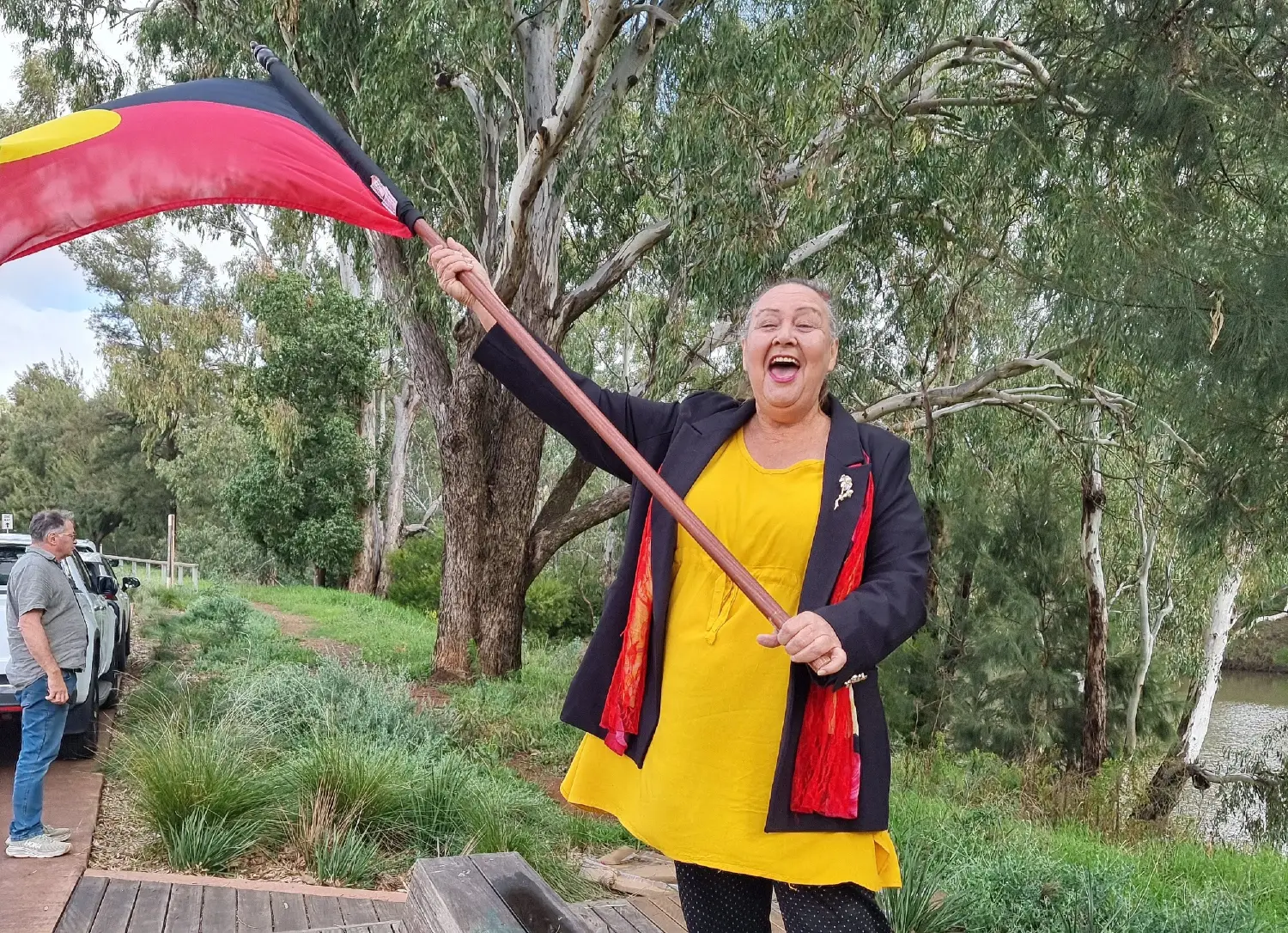 Isabel at the Aboriginal Water Entitlements Program in Dubbo, May 2025 (photo credit: Karen Keed).
