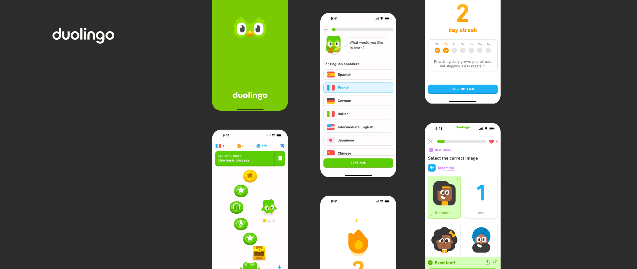 Duolingo app interface demonstrating consistent branding and UX/UI best practices as a digital product example of effective digital product design